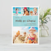 Noël au Chaud 4 carte de foto de vacances (Staand voorkant)
