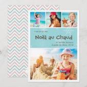 Noël au Chaud 4 carte de photo de vacances (Devant / Derrière)