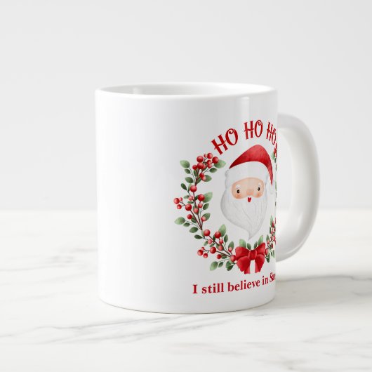 Noël au Père Noël Nom du texte Café Mug (Devant droit)