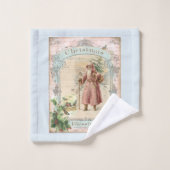 Noël au Père Noël rose style victorien (Gant de toilette)