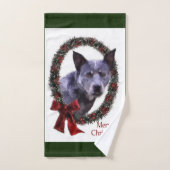Noël australien de chien de bétail (Serviette à main)
