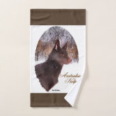 Noël australien Kelpie (Serviette à main)
