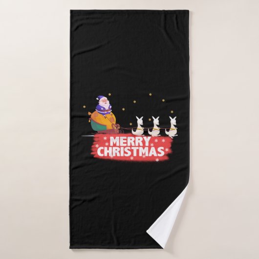 Noël australien, Père Noël, plage (Serviette de bain)