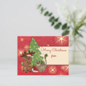 Noël avec carte postale pour chat (Debout devant)