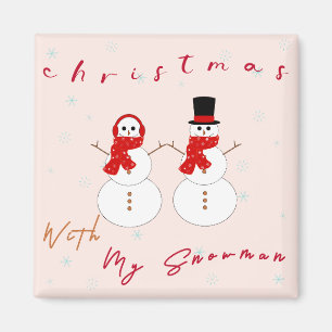 Noël avec mon bonhomme de neige Magnet Noël mign