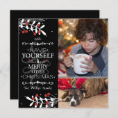 Noël, Ayez-Vous... Carte photo Red Berries (Devant / Derrière)