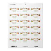 Noël Baby Blanchisserie Garçon Étiquette Merci (Feuille entière)