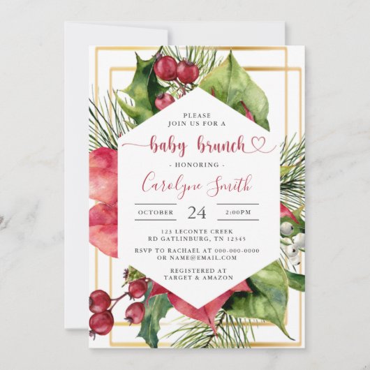 Noël Baby Brunch Invitation (Devant)