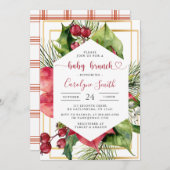Noël Baby Brunch Invitation (Devant / Derrière)