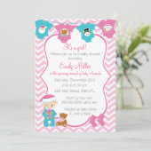 Noël Baby Girl Shower Invitation (Debout devant)