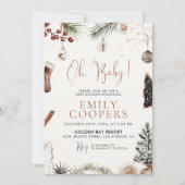 Noël Baby shower confortable Invitation (Devant)