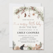 Noël Baby shower confortable Invitation (Devant)