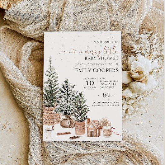 Noël Baby shower confortable Invitation