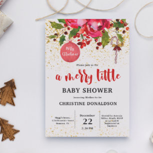 Noël Baby shower d'hiver Invitation