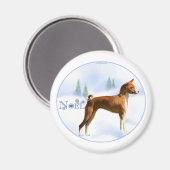 Noel Basenji Magnet (Recto/Verso)