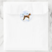 Noel Basenji Stickers (Tas)