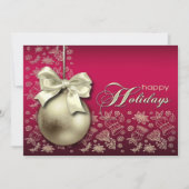 Noël Bauble Fête de Noël Invitation (Devant)