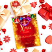 Noël Baubles Fête Noël Invitation