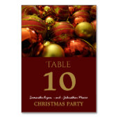Noël Baubles Numéro de table (Par défaut)