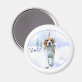 Noel Beagle Magnet (Recto/Verso)