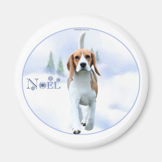 Noel Beagle Magnet Magneet (Voorkant)