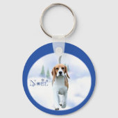 Noel Beagle Sleutelhanger (Achterkant)
