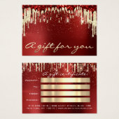 Noël Beauté Or Confetti Cadeau Bourgogne Drives (Devant & derrière)