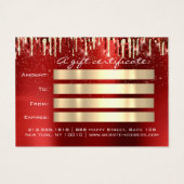 Noël Beauté Or Confetti Cadeau Bourgogne Drives (Dos)