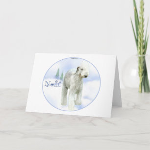 Noel Bedlington Terrier Feestdagen Kaart