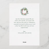 Noël bénédiction écriture or Carte de vacances (Verso)