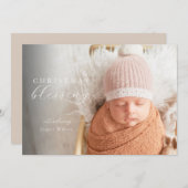 Noël Bénédiction vacances Faire-part de naissance (Devant / Derrière)