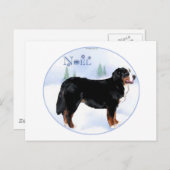Noel Bernese Mountain Dog Feestdagenkaart (Voorkant / Achterkant)