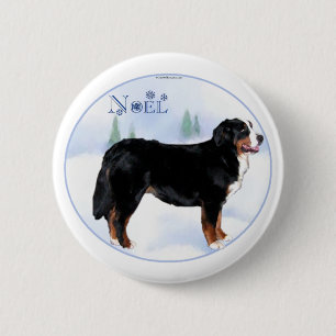 Noel Bernese Mountain Dog - Gepersonaliseerd Ronde Button 5,7 Cm