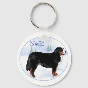 Noel Bernese Mountain Dog - Gepersonaliseerd Sleutelhanger
