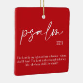 Noël Bible Rouge Verse Ornement en céramique (Droite)