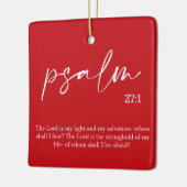 Noël Bible Rouge Verse Ornement en céramique (Gauche)
