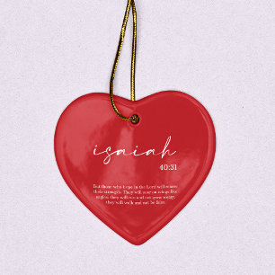 Noël Bible Verse Isaiah Ornement céramique