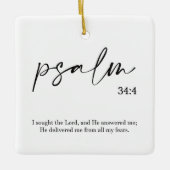 Noël Bible Verse Ornement en céramique (Devant)