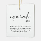 Noël Bible Verse Ornement en céramique (Gauche)