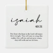 Noël Bible Verse Ornement en céramique (Dos)