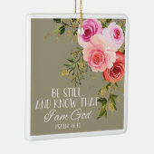 Noël Bible Verse Ornement en céramique (Droite)