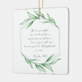 Noël Bible Verse Ornement en céramique (Gauche)
