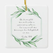 Noël Bible Verse Ornement en céramique (Devant)
