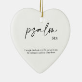 Noël Bible Verse Psaume Ornement en céramique (Droite)