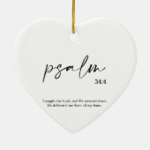 Noël Bible Verse Psaume Ornement en céramique (Dos)