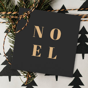 Noel Black en Gold Trendy stijlvolle kerst Bedankjes Labels