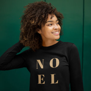 Noel Black en Gold Trendy stijlvolle kerst Trui