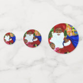 Noël Black Père Noël Confetti - Vaisselle - Cadeau (Derrière)