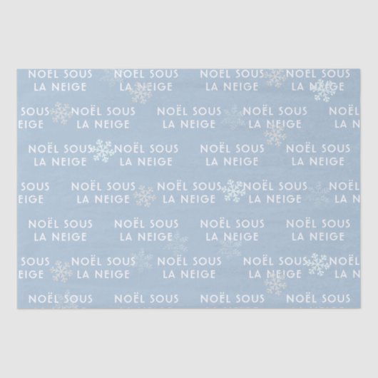 Noël blanc dans du papier de soie en Tissu françai (Recto)