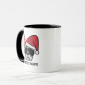 Noel bleu Merle Français Bulldog Mug (Devant gauche)